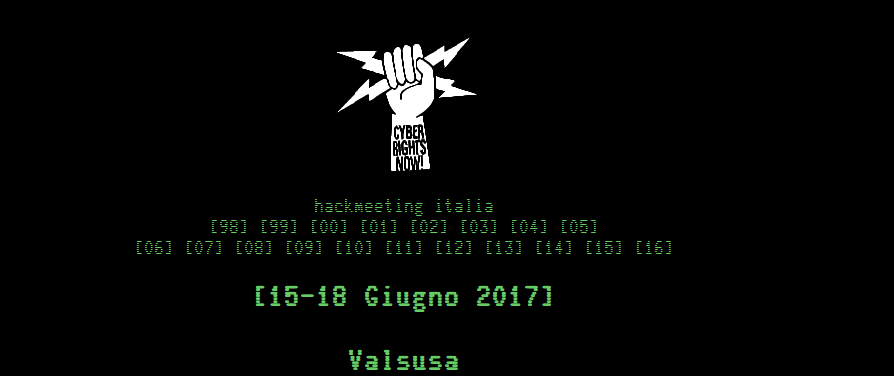 Hackmeeting 0x14 – il ventesimo per humani – VAl di Susa 15-18 giugno