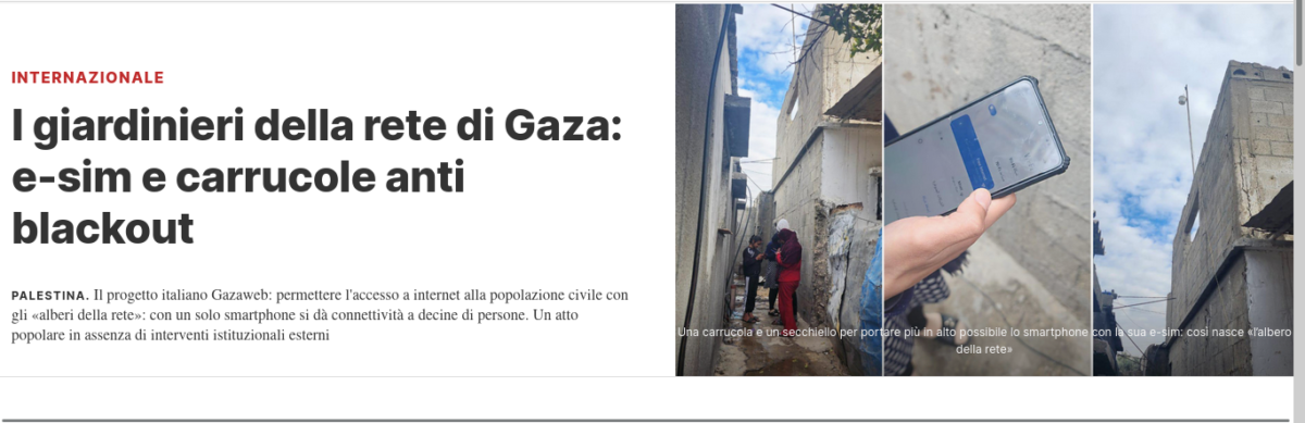 Gazaweb, 2 eventi per Giugno e piccole notizie